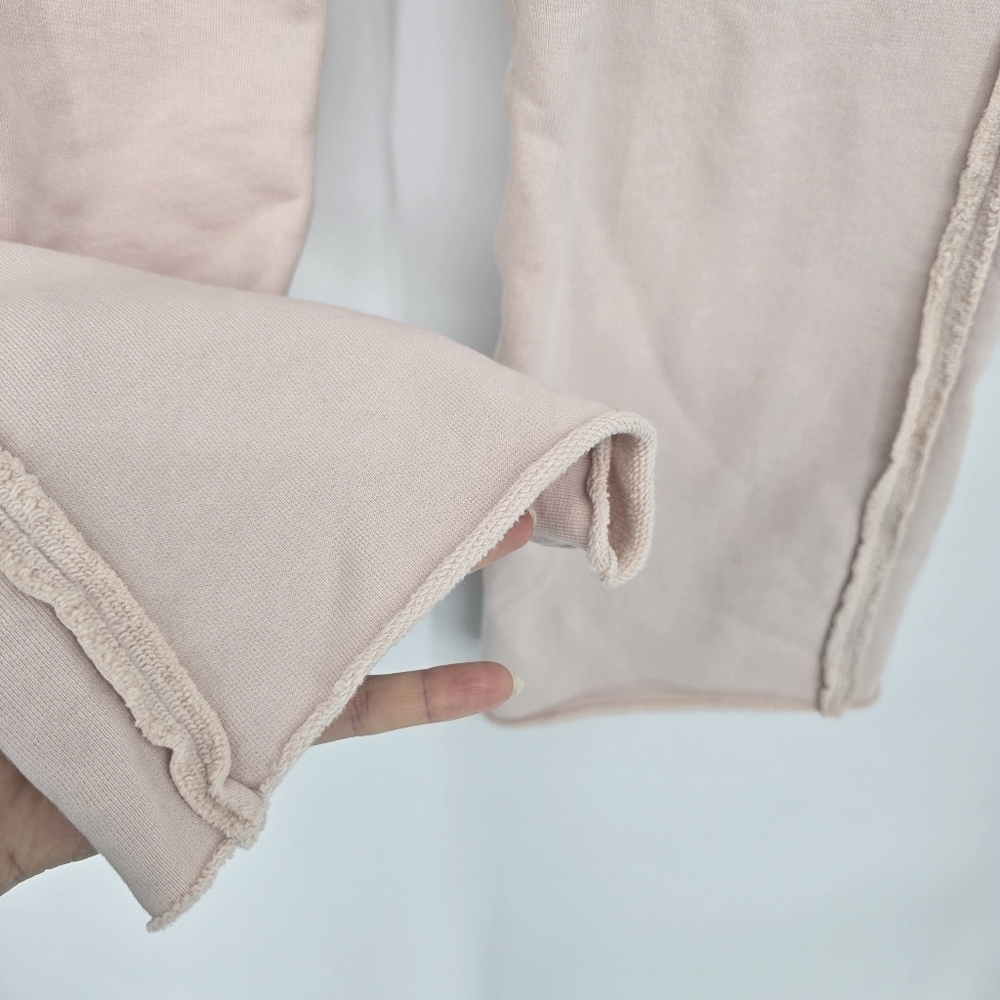 Frank & Eileen Bella triple fleece pocket blush pink capri sweatpants Large - Picture 5 of 6